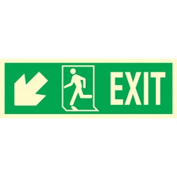 334406 Exit Arrow 45 Deg Down (L)