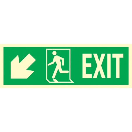 334406 Exit Arrow 45 Deg Down (L)