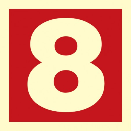 336208 Number 8 (RED)