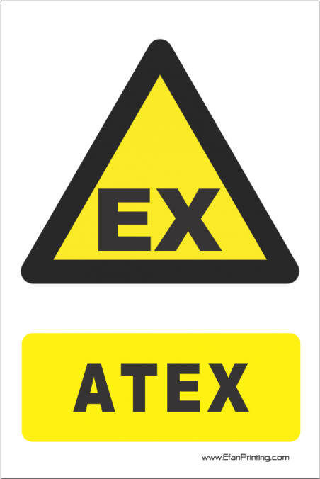 ATEX Danger explosive atmosphere - Aluminum Sign
