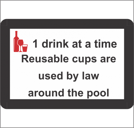 Reusable Cups - Aluminum Sign