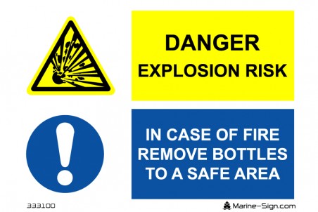 333100 Danger Explosion Risk / Remove Bottles