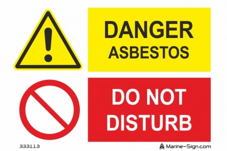 333113 Danger Asbestos