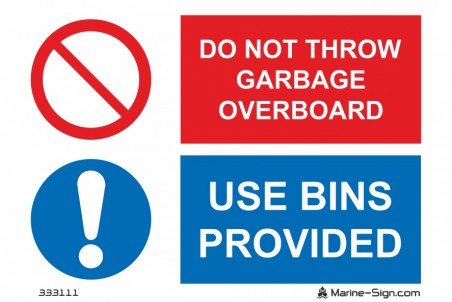 333115 Do Not Throw Garbage Overboard