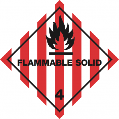IMO/IATA 4.1 Flammable solid - Bulk Labels  95 x 95mm