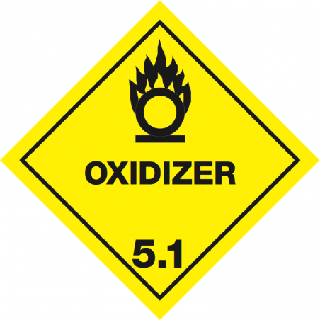 IMO/IATA 5.1 Oxidizer - Bulk Labels  95 x 95mm
