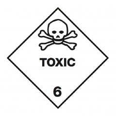 IMO/IATA 6.1 Toxic - Bulk Labels  95 x 95mm