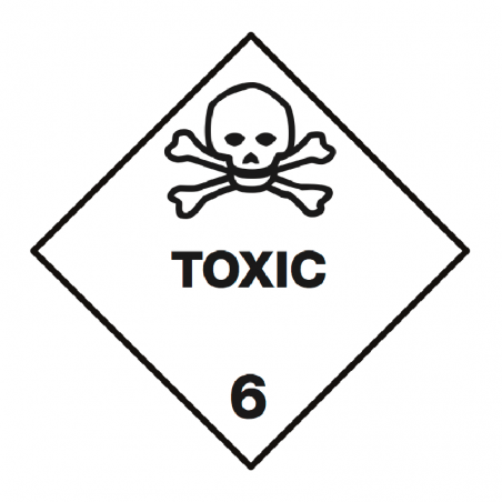 IMO/IATA 6.1 Toxic - Bulk Labels  95 x 95mm