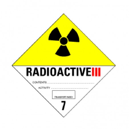 IMO/ADR/IATA 7.3 Radioactive III - Bulk Labels  95 x 95mm