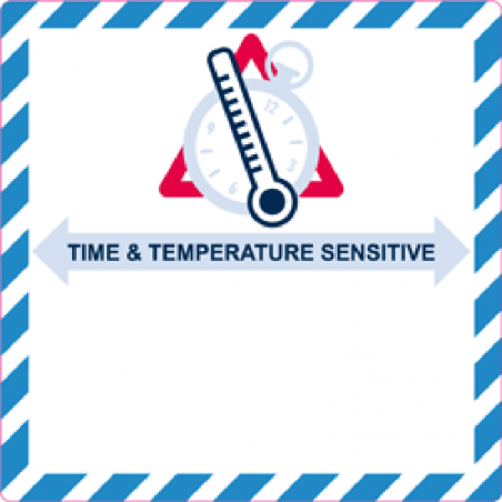 IATA Time & Temperature label - Bulk Labels  95 x 95mm