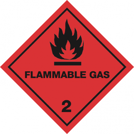IMO/IATA 2.1 Flammable gas  - Bulk Labels  250 x 250mm