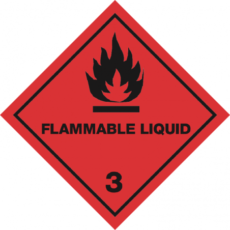 IMO/IATA 3.0 Flammable liquid - Bulk Labels  250 x 250mm