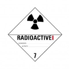 IMO/ADR/IATA 7.1 Radioactive I - Bulk Labels  250 x 250mm