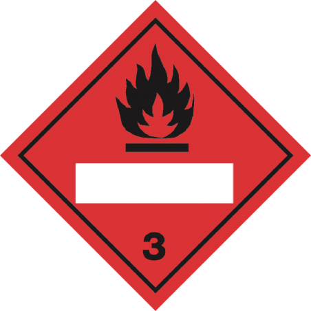 IMO 3.0 Flammable liquid with UN Part - Bulk Labels  250 x 250mm