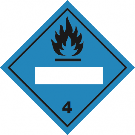 IMO 4.3 Dangerous when wet with UN Part - Bulk Labels  250 x 250mm