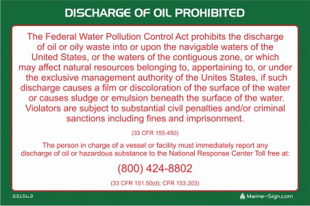 331543 Discharge of Oil Prohibited