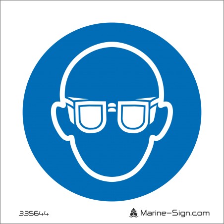 335644 Wear Safety Glasses - Aluminum Sign