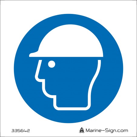335642 Wear Safety Helmet - Aluminum Sign