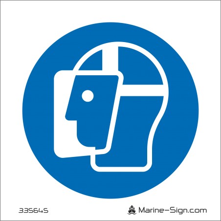 335645 Wear Face Shield - Aluminum Sign