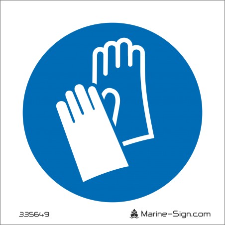 335649 Wear Safety Gloves - Aluminum Sign