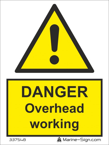337548 Overhead Working - Aluminum Sign